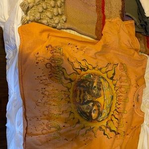 Super cute oversized shirt with holes in front